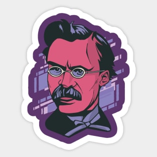 Nietzche portrait Sticker